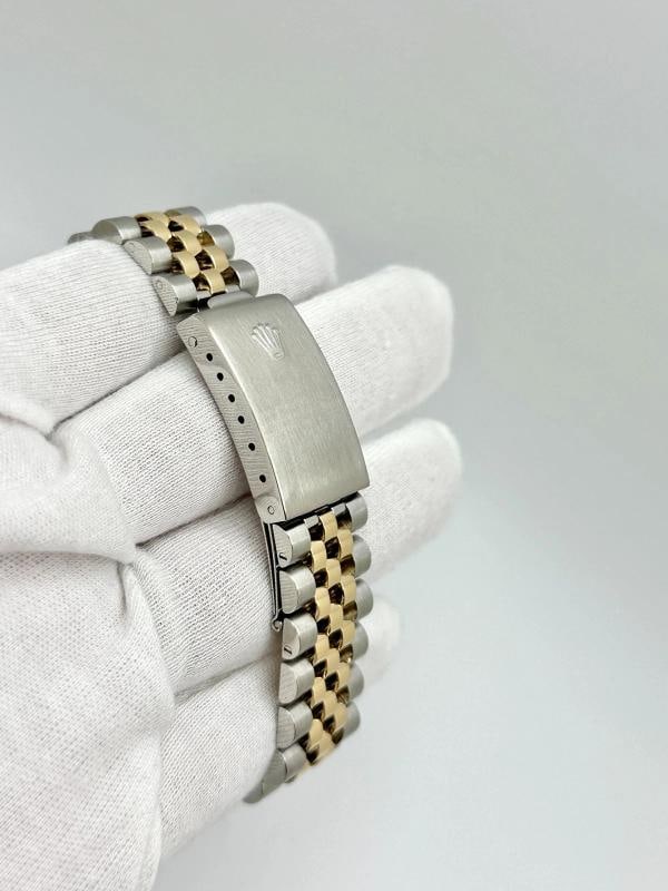 Rolex Datejust 16013 36mm Factory Silver Diamond Dial 18K Yellow Gold Steel - 9