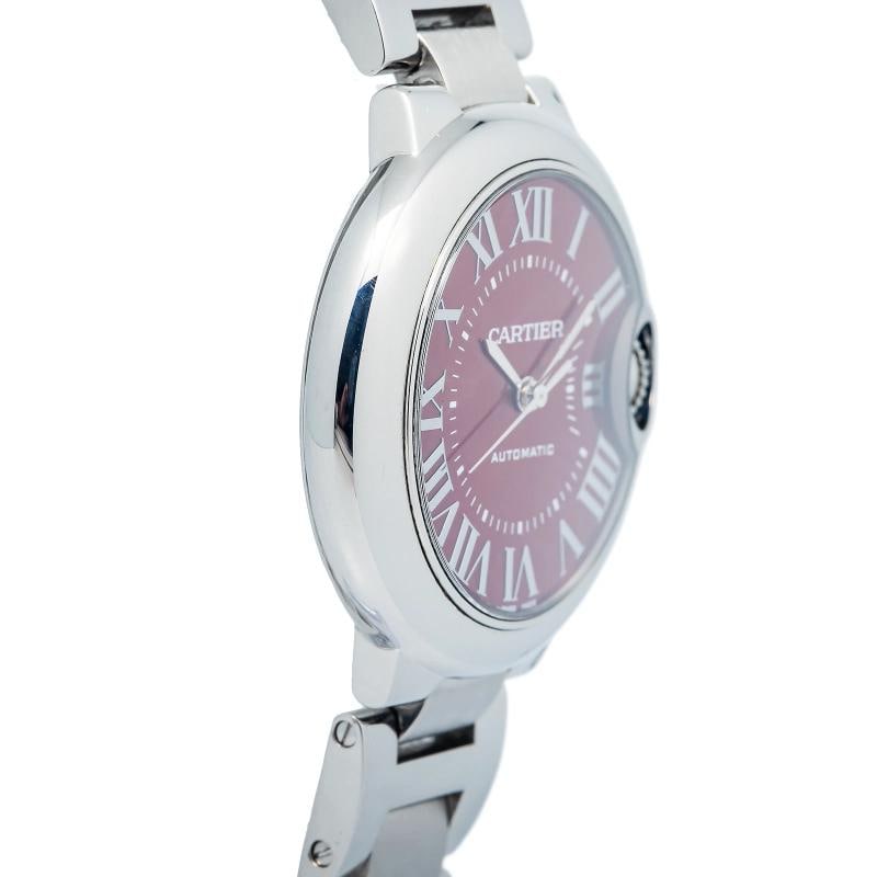 Cartier Ballon Bleu WSBB0052 Stainless Steel Red Dial Quartz Watch 33mm - 3