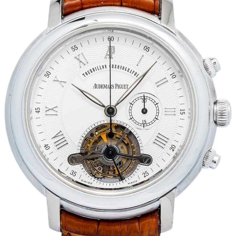 Audemars Piguet Tourbillon Chronograph 25909BC Manual 18k White Gold Watch 43mm - 2