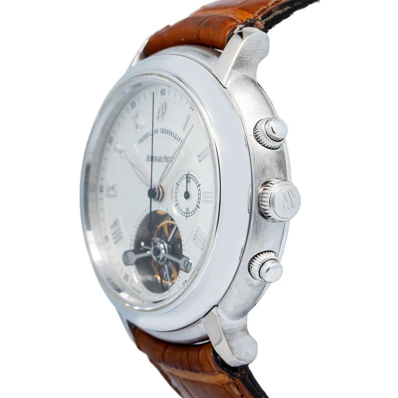 Audemars Piguet Tourbillon Chronograph 25909BC Manual 18k White Gold Watch 43mm - 3