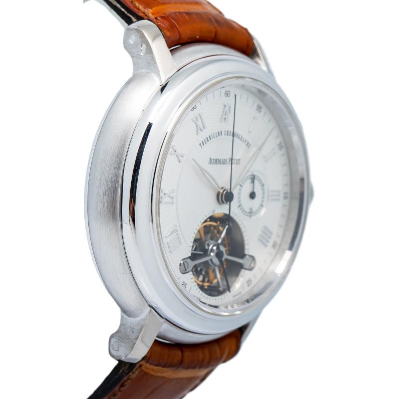 Audemars Piguet Tourbillon Chronograph 25909BC Manual 18k White Gold Watch 43mm - 4