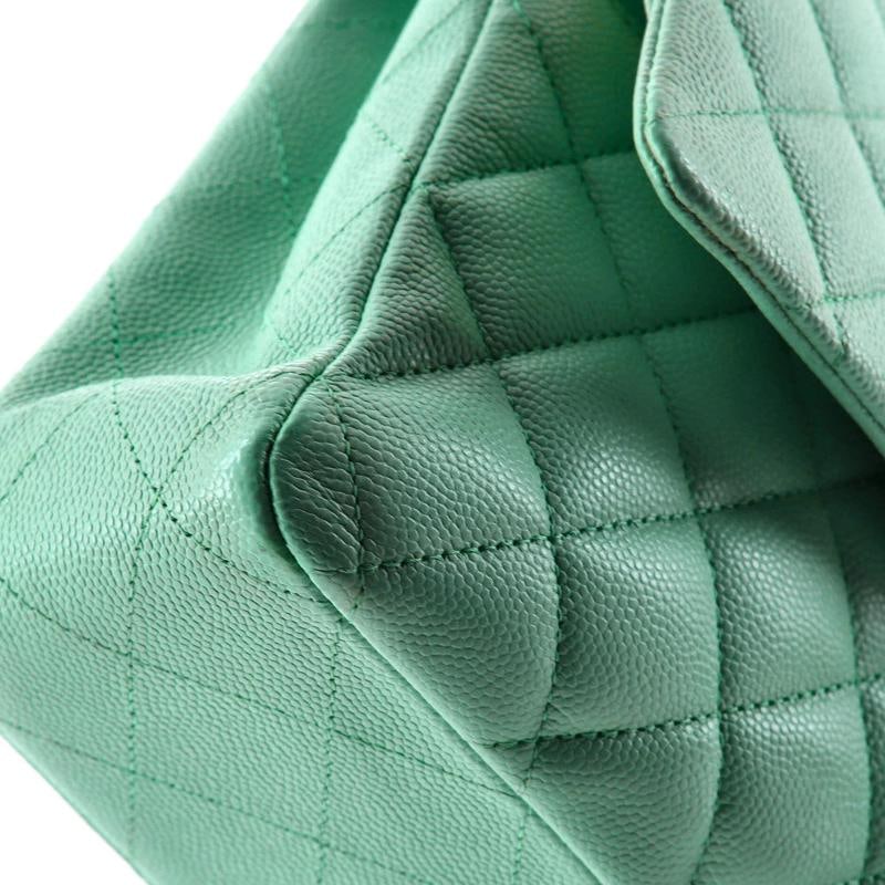 Chanel Classic Double Flap Bag Quilted Caviar Medium - 7