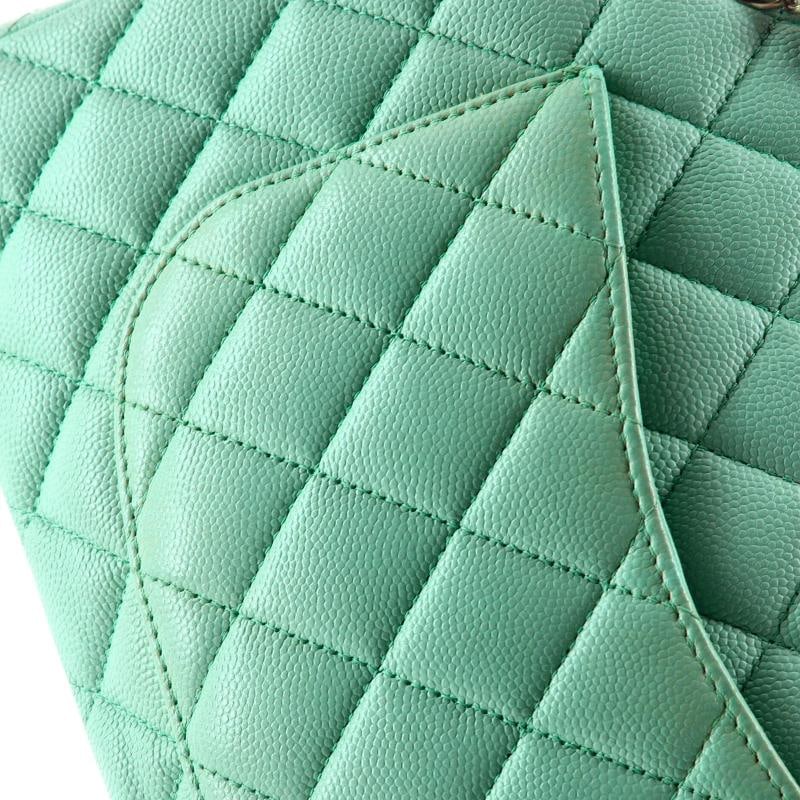 Chanel Classic Double Flap Bag Quilted Caviar Medium - 8