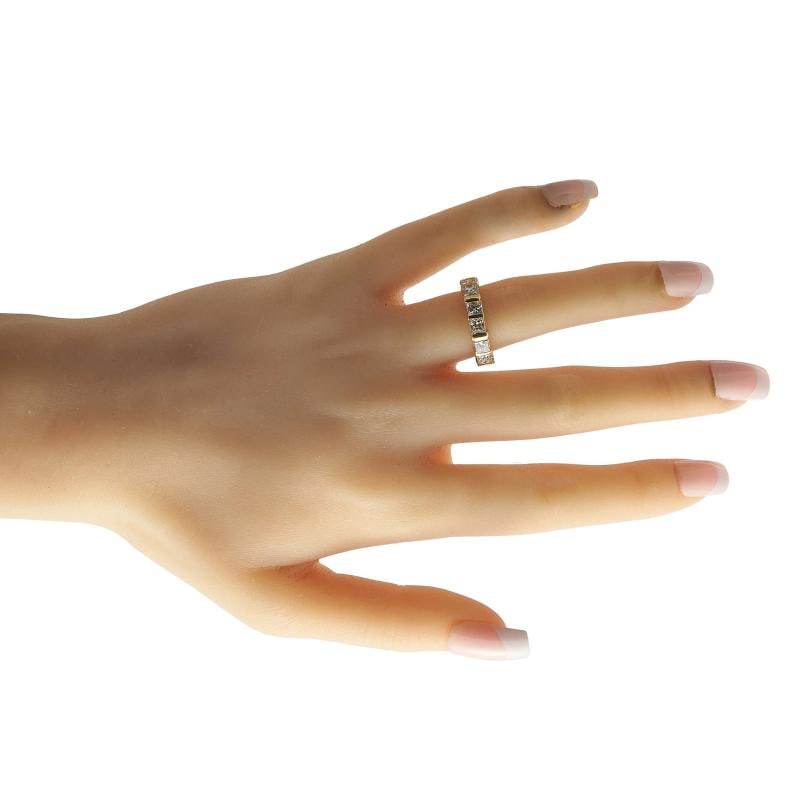 18K Yellow Gold 5.50ct Diamond Bar-Set Eternity Band Ring - 3