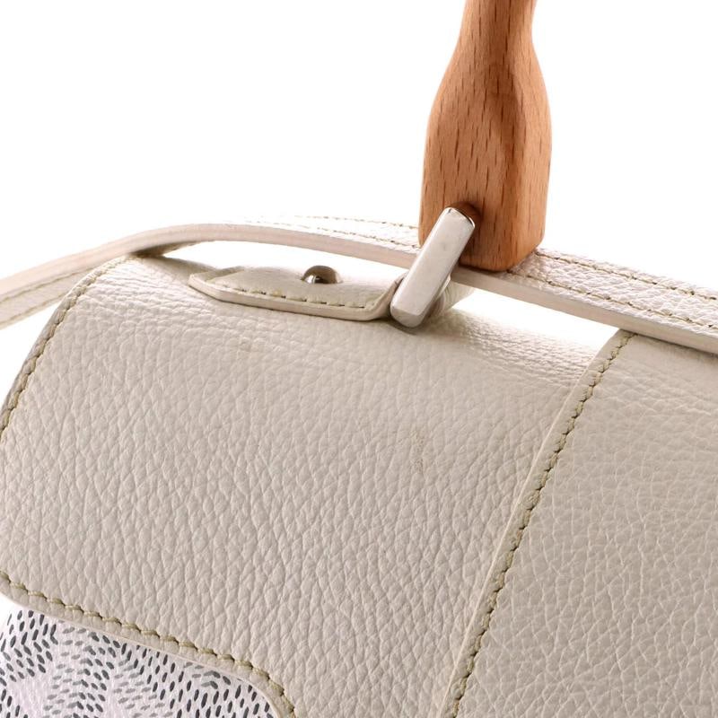Goyard Saigon Top Handle Bag Coated Canvas with Leather Mini - 7
