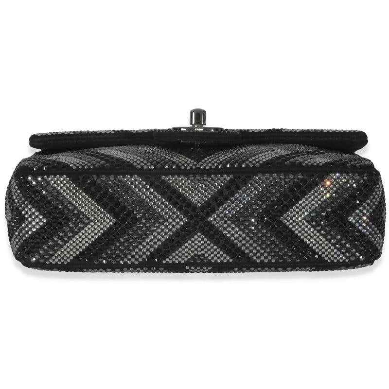 Chanel Black Strass CC Chevron Mini Flap Bag - 9