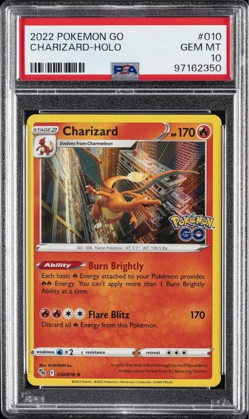 2022 POKEMON GO #010 CHARIZARD-HOLO PSA 10 (1 of 2)
