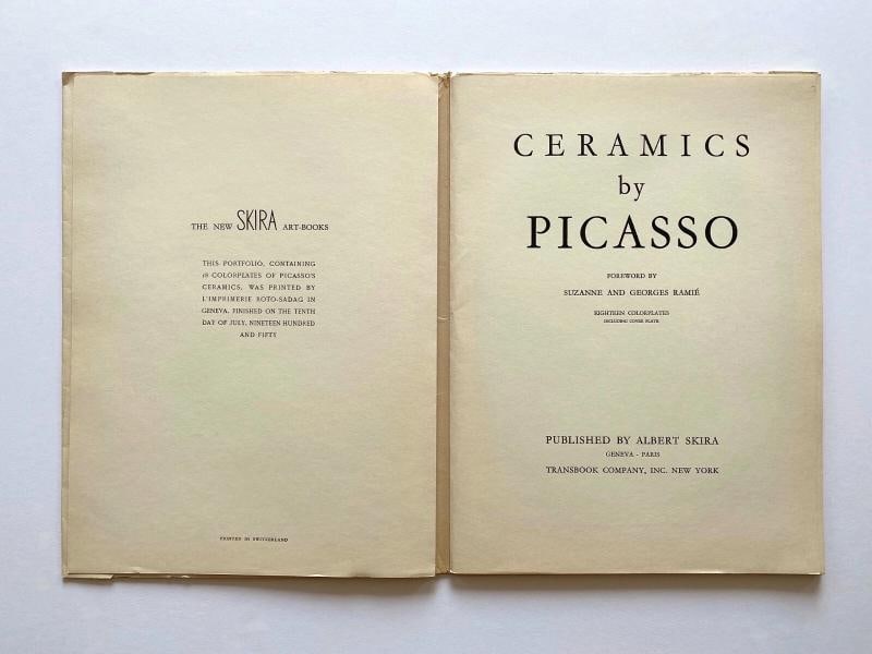"CERAMICS BY PICASSO" RARE 1950 1ST ED MCM LITHOGRAPH PRINTS PORTFOLIO SET OF 14 - 2