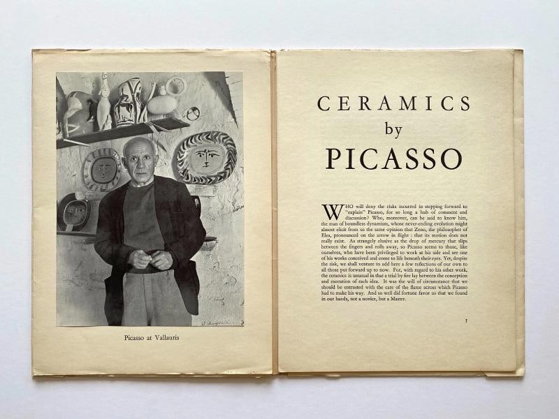 "CERAMICS BY PICASSO" RARE 1950 1ST ED MCM LITHOGRAPH PRINTS PORTFOLIO SET OF 14 - 3