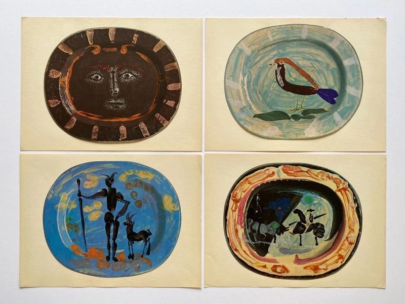 "CERAMICS BY PICASSO" RARE 1950 1ST ED MCM LITHOGRAPH PRINTS PORTFOLIO SET OF 14 - 4