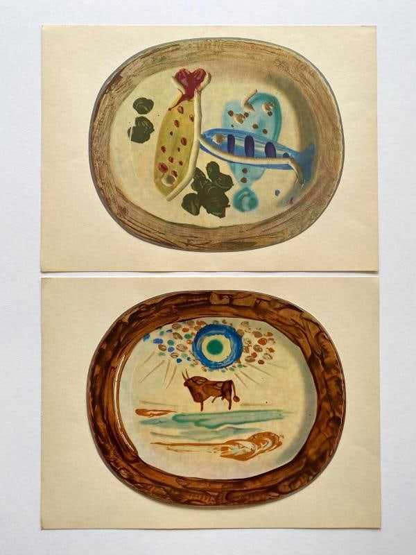 "CERAMICS BY PICASSO" RARE 1950 1ST ED MCM LITHOGRAPH PRINTS PORTFOLIO SET OF 14 - 6