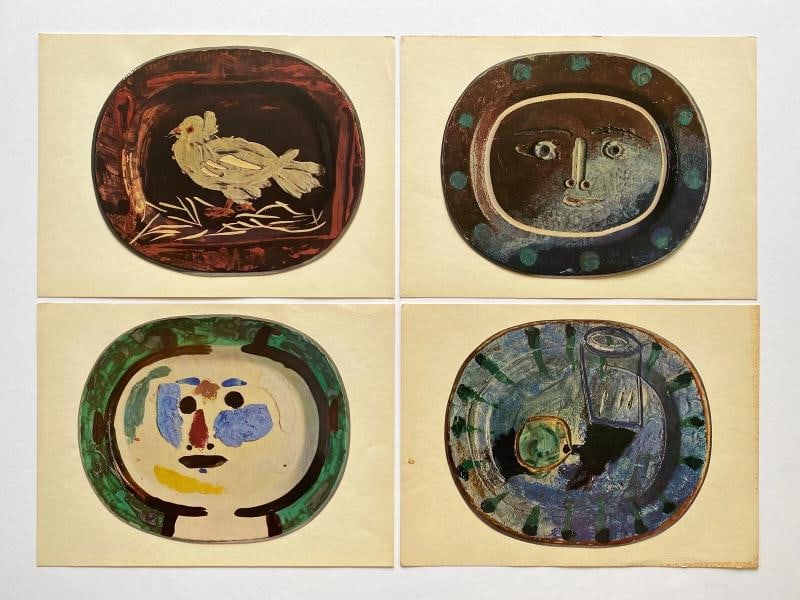 "CERAMICS BY PICASSO" RARE 1950 1ST ED MCM LITHOGRAPH PRINTS PORTFOLIO SET OF 14 - 7