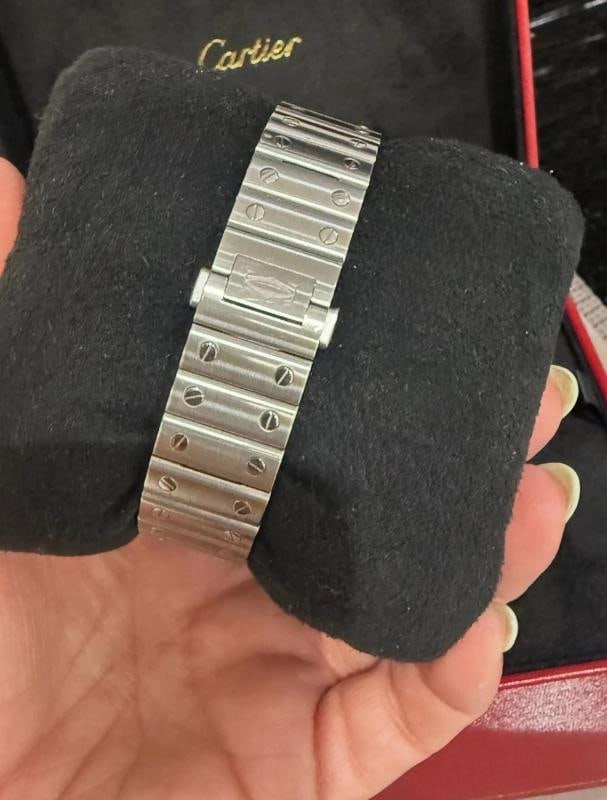 CARTIER MEDIUM SANTOS STAINLESS FACTORY DIAMOND BEZEL (2022) Ref. W4SA0005 - 5