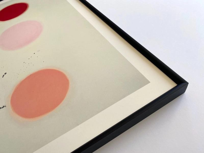 ADOLPH GOTTLIEB RARE 1998 LITHO PRINT FRAMED MODERNIST POSTER " APAQUOGUE " 1961 - 12