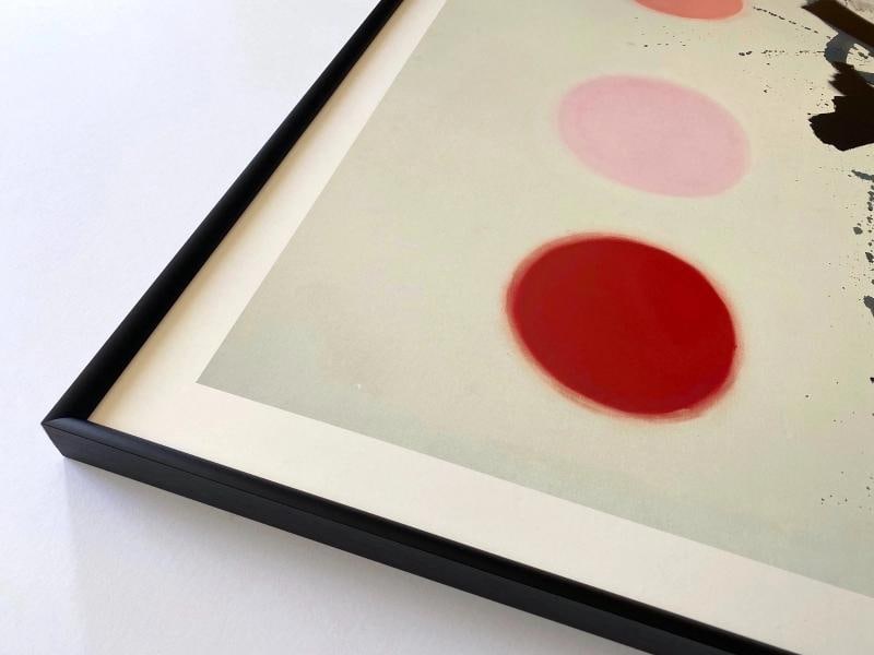 ADOLPH GOTTLIEB RARE 1998 LITHO PRINT FRAMED MODERNIST POSTER " APAQUOGUE " 1961 - 5