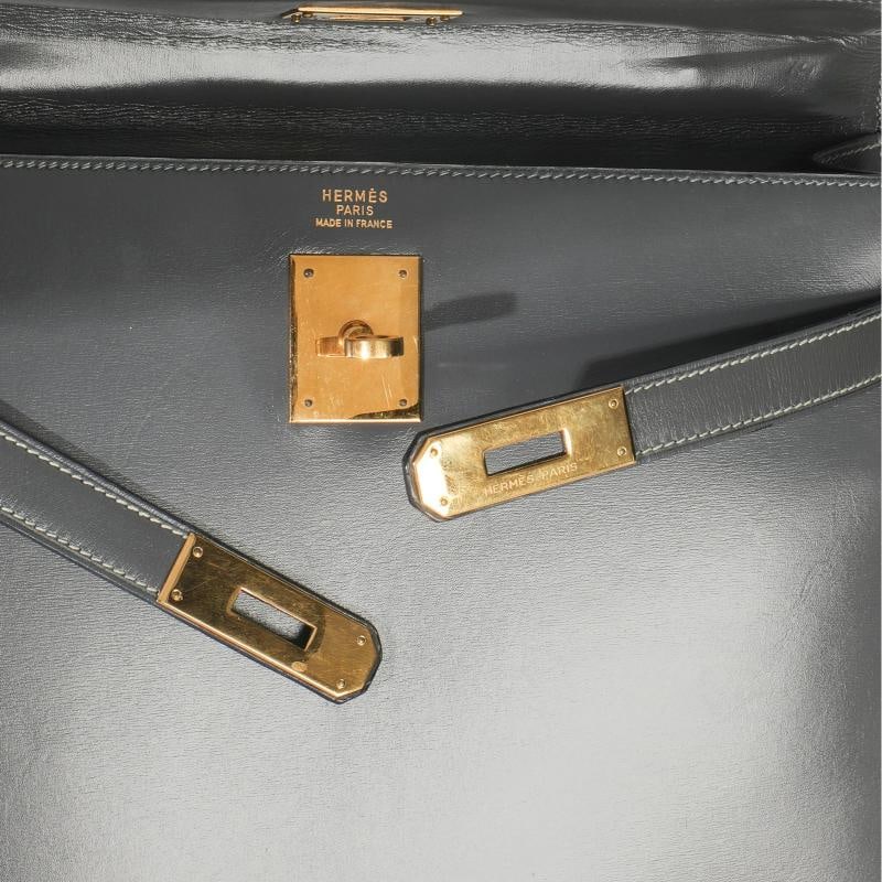 HermÃƒÂ¨s Ardoise Box Sellier Kelly 32 GHW - 3
