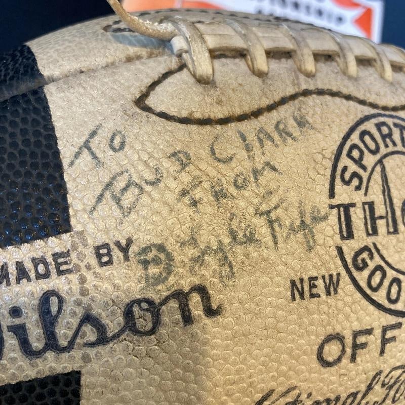 1952 Detroit Lions NFL Champs Team Signed Football W/ Tickets & Program JSA COA - 12