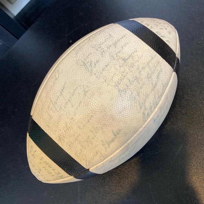 1952 Detroit Lions NFL Champs Team Signed Football W/ Tickets & Program JSA COA - 4