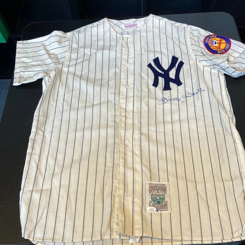 Mickey Mantle Signed 1952 New York Yankees Mitchell & Ness Jersey With JSA COA - 5