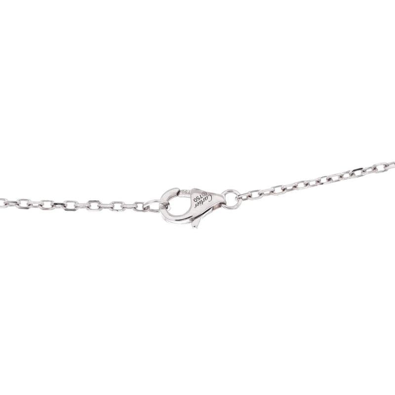 Cartier Love Interlocking Pave Necklace 18K White Gold and Diamonds - 4