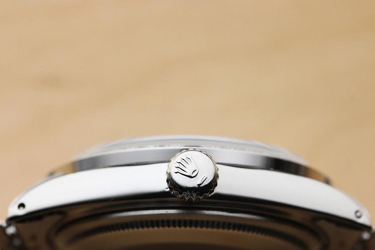 MENS ROLEX DATEJUST 1603 ICE BLUE DIAMOND DIAL 18K WHITE GOLD & STEEL WATCH - 8