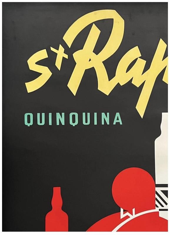 Original Vintage Poster ST. RAPHAEL QUINQUINA Art Deco Loupot Advertising LINEN - 2