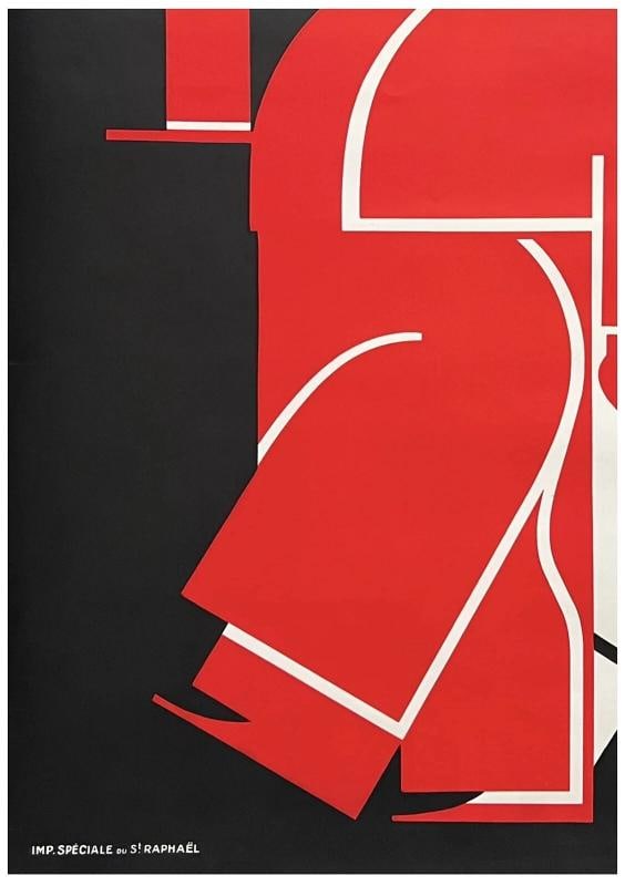 Original Vintage Poster ST. RAPHAEL QUINQUINA Art Deco Loupot Advertising LINEN - 4