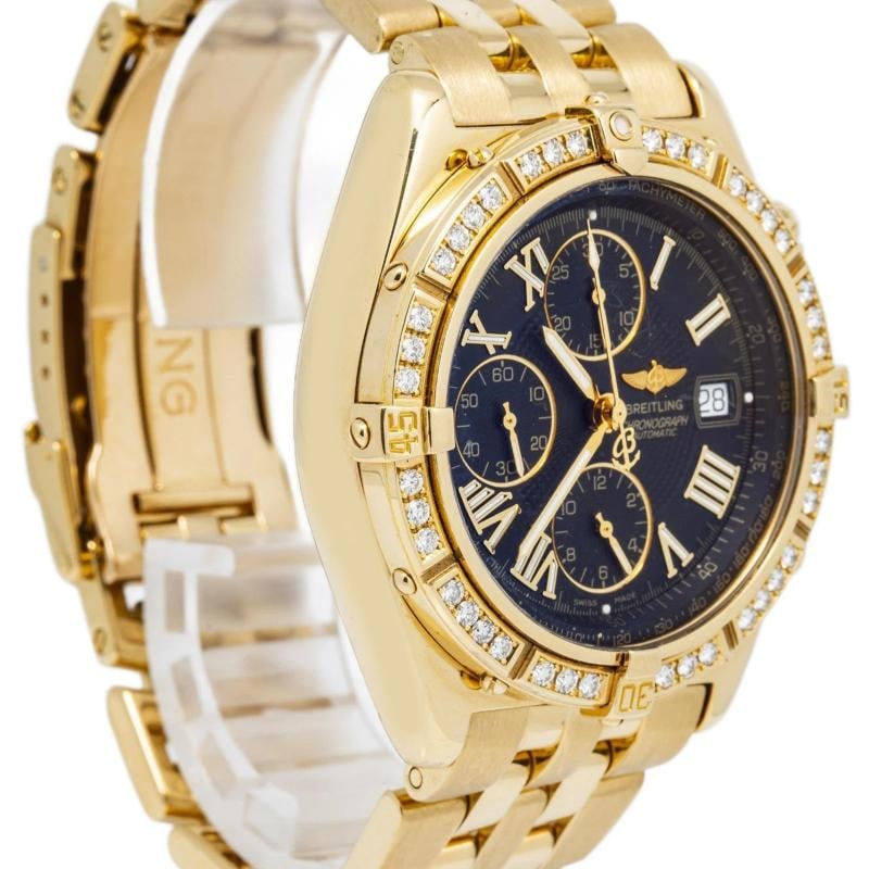 Breitling Crosswind K13055 W/Box Factory Diamond 18K Black Dial Auto Men's 44mm - 3