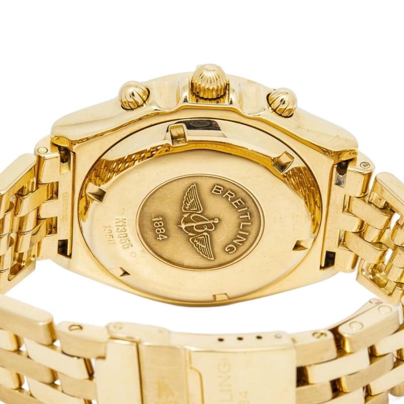 Breitling Crosswind K13055 W/Box Factory Diamond 18K Black Dial Auto Men's 44mm - 5