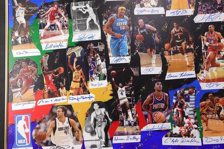 NBA 60 Greatest "NBA Legends Of Basketball" Signed Framed Lithograph #52/60 BAS - 4