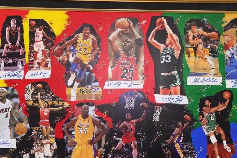 NBA 60 Greatest "NBA Legends Of Basketball" Signed Framed Lithograph #52/60 BAS - 5