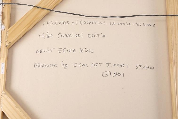 NBA 60 Greatest "NBA Legends Of Basketball" Signed Framed Lithograph #52/60 BAS - 9