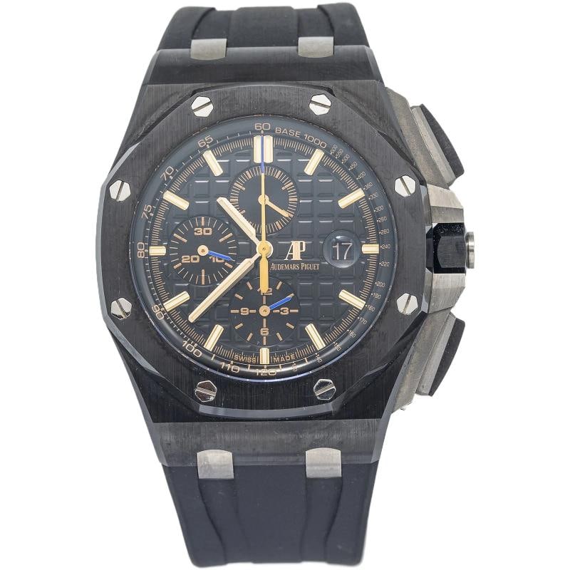 Audemars Piguet Royal Oak Offshore 26405CE 2017 B&P Ceramic Black Dial Auto 44mm: Case Size 44mm Wrist Fit 8.75 inches Box Yes Papers Yes Condition Ã¢â‚¬â€ Excellent Full Specifications Brand Audemars Piguet Model Royal Oak Offshore Custom