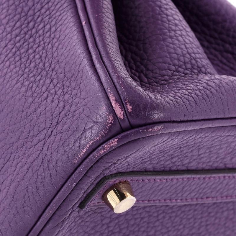 Hermes Birkin Handbag Purple Togo with Gold Hardware 30 - 7