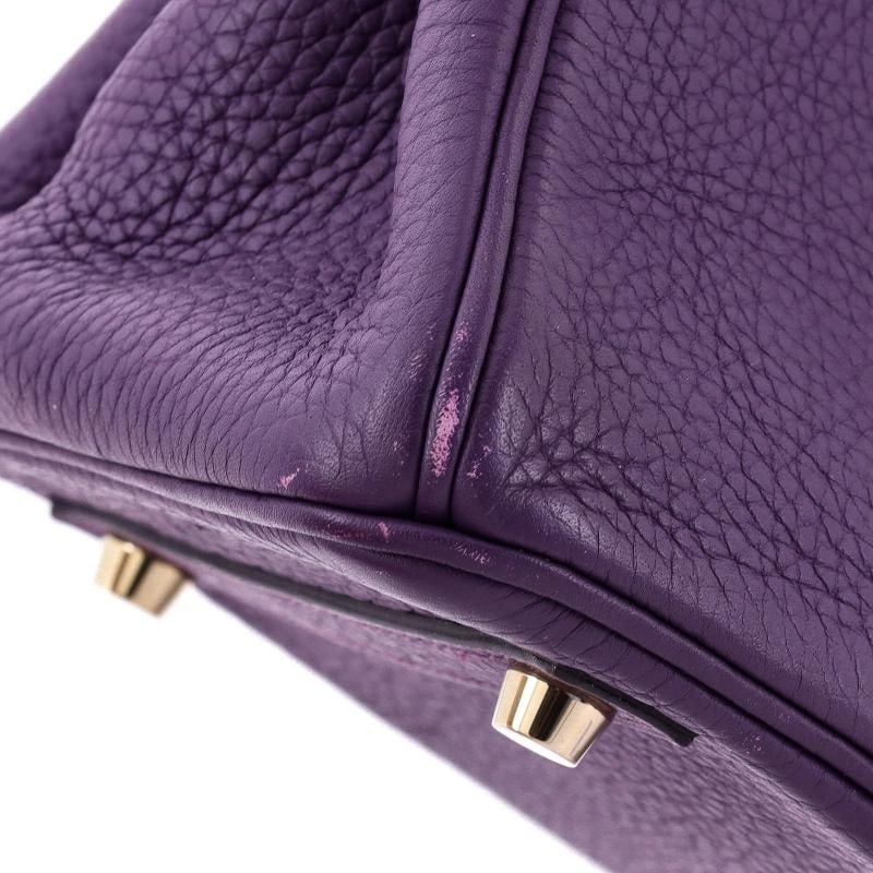 Hermes Birkin Handbag Purple Togo with Gold Hardware 30 - 8