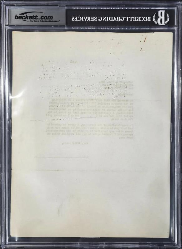 Jackie Robinson Auto 1956 Greatest Sports Thrill Contract Dodgers Sig 9 Beckett - 5