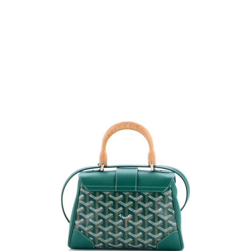 Goyard Saigon Top Handle Bag Coated Canvas with Leather Mini - 3
