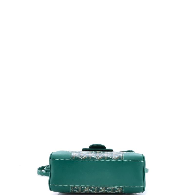 Goyard Saigon Top Handle Bag Coated Canvas with Leather Mini - 4