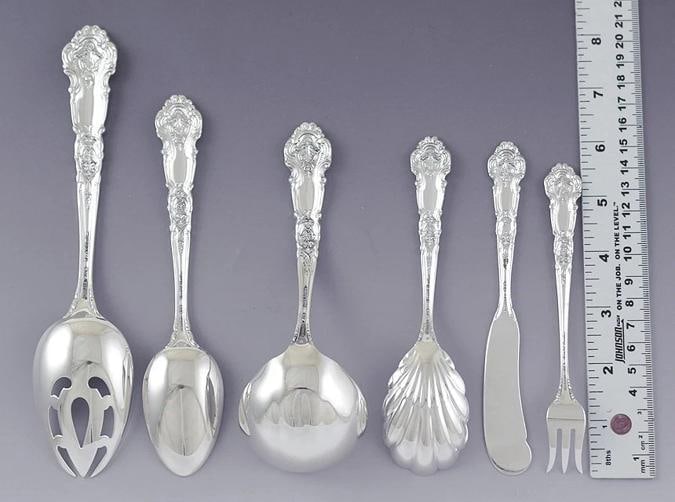 Fab Reed Barton Sterling Silver French Renaissance 39pc Flatware Set Serves 8 - 6