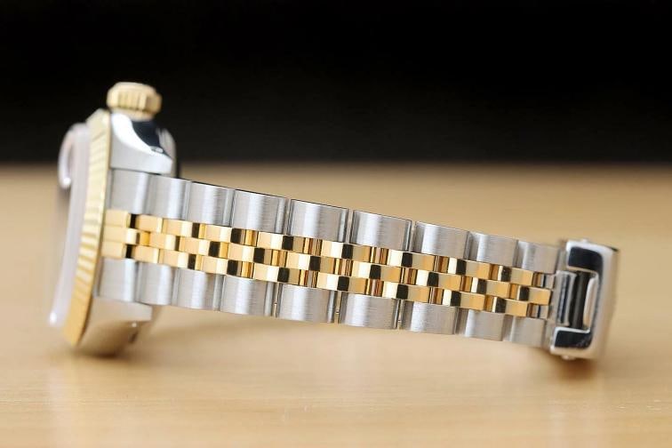 ROLEX LADIES DATEJUST 69173 TWO TONE 18K YELLOW GOLD STEEL ROLEX BAND WATCH - 5