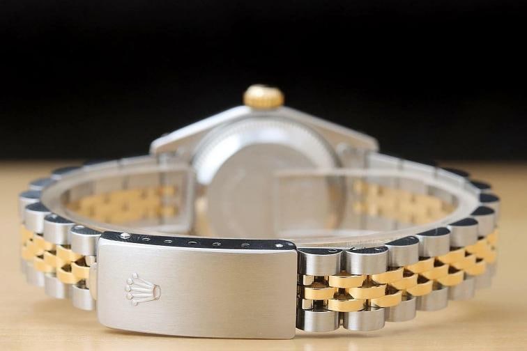 ROLEX LADIES DATEJUST 69173 TWO TONE 18K YELLOW GOLD STEEL ROLEX BAND WATCH - 6