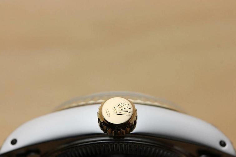 ROLEX LADIES DATEJUST 69173 TWO TONE 18K YELLOW GOLD STEEL ROLEX BAND WATCH - 9