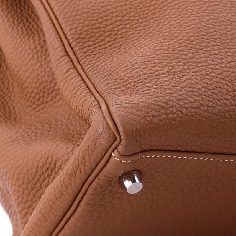 Hermes Kelly Handbag Brown Togo with Palladium Hardware 35 - 8