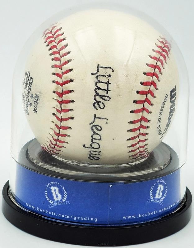 Hank Greenberg Auto Signed Official Little League Baseball Tigers Sig 10 Beckett - 5