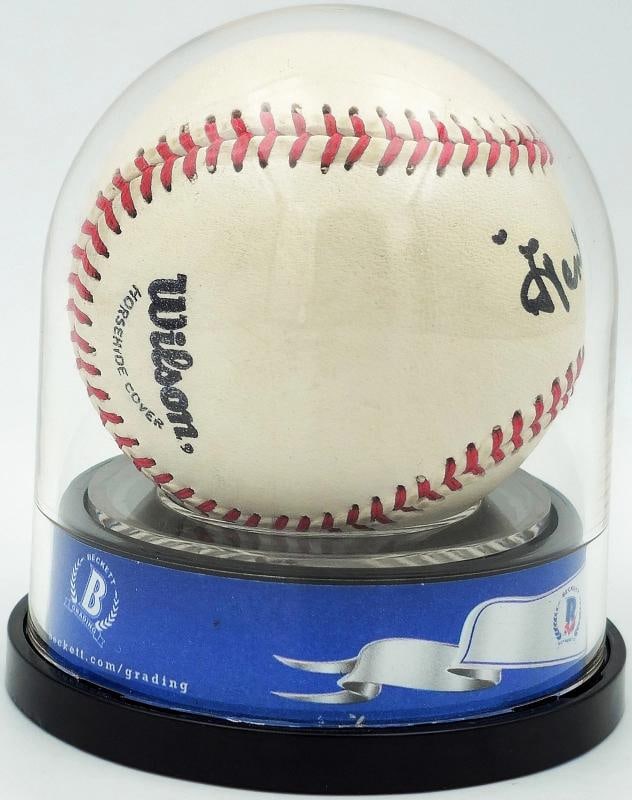 Hank Greenberg Auto Signed Official Little League Baseball Tigers Sig 10 Beckett - 6