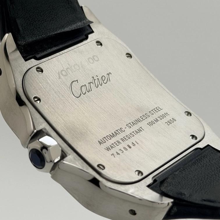 Cartier Santos 100 2656 Silver Roman Numeral Dial Stainless Steel Automatic - 8