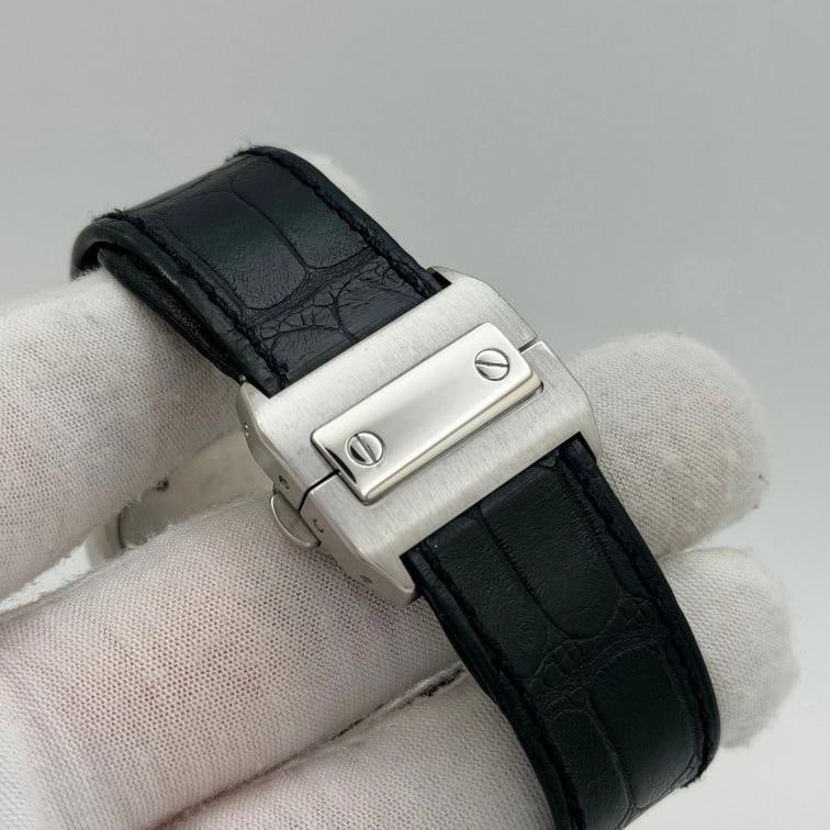 Cartier Santos 100 2656 Silver Roman Numeral Dial Stainless Steel Automatic - 9