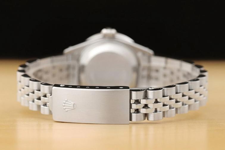 ROLEX DATEJUST 69174 MOTHER OF PEARL RUBY 1.1 CT DIAMOND 18K GOLD STEEL WATCH - 6