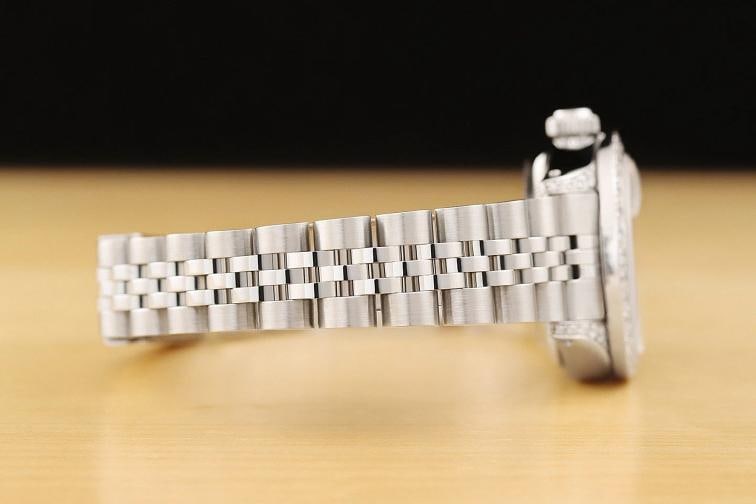 ROLEX DATEJUST 69174 MOTHER OF PEARL RUBY 1.1 CT DIAMOND 18K GOLD STEEL WATCH - 8