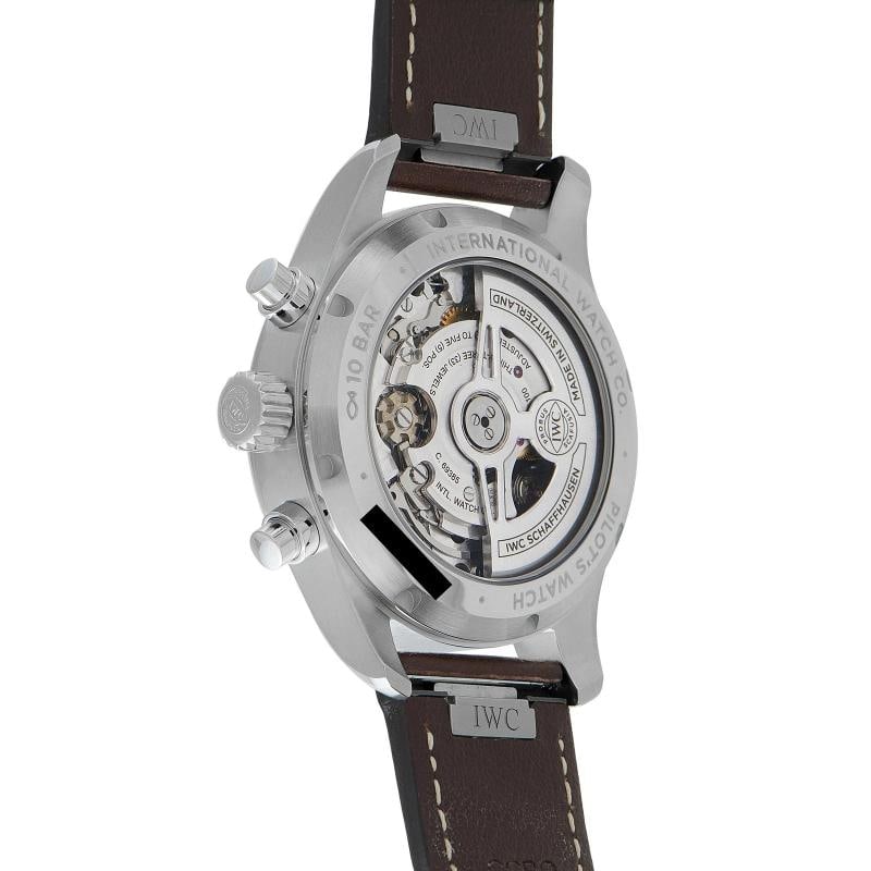 IWC Pilot's 41 Green Dial Chronograph Steel Watch IW388103 Box/Papers - 3